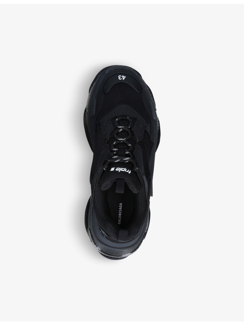 Men's Triple S leather and mesh mid-top trainers - 2