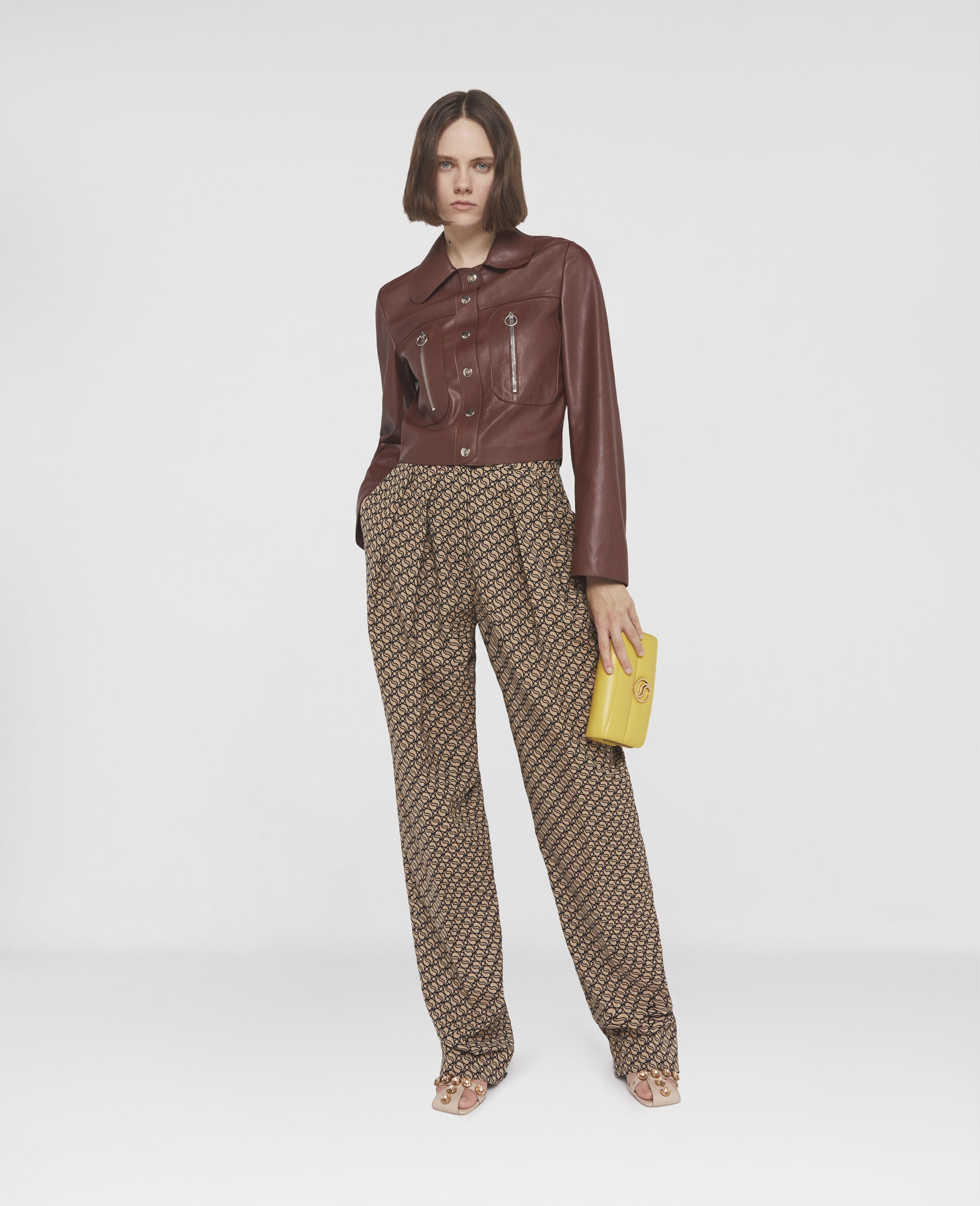 S-Wave Pleat Front Straight Leg Trousers - 1