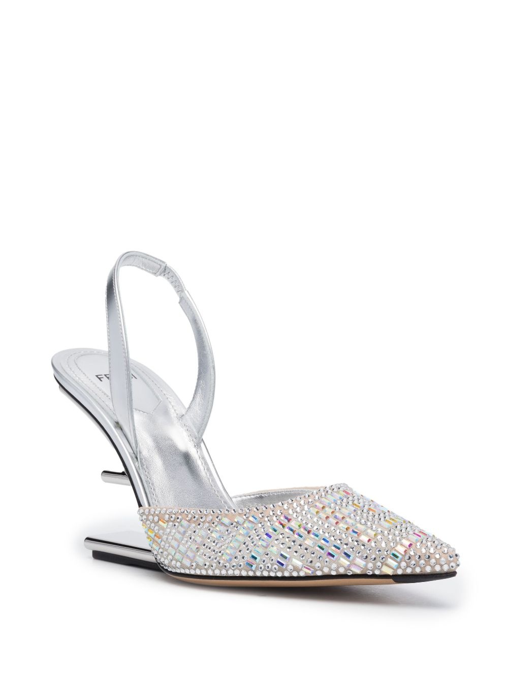 crystal-embellished 100mm leather pumps - 2