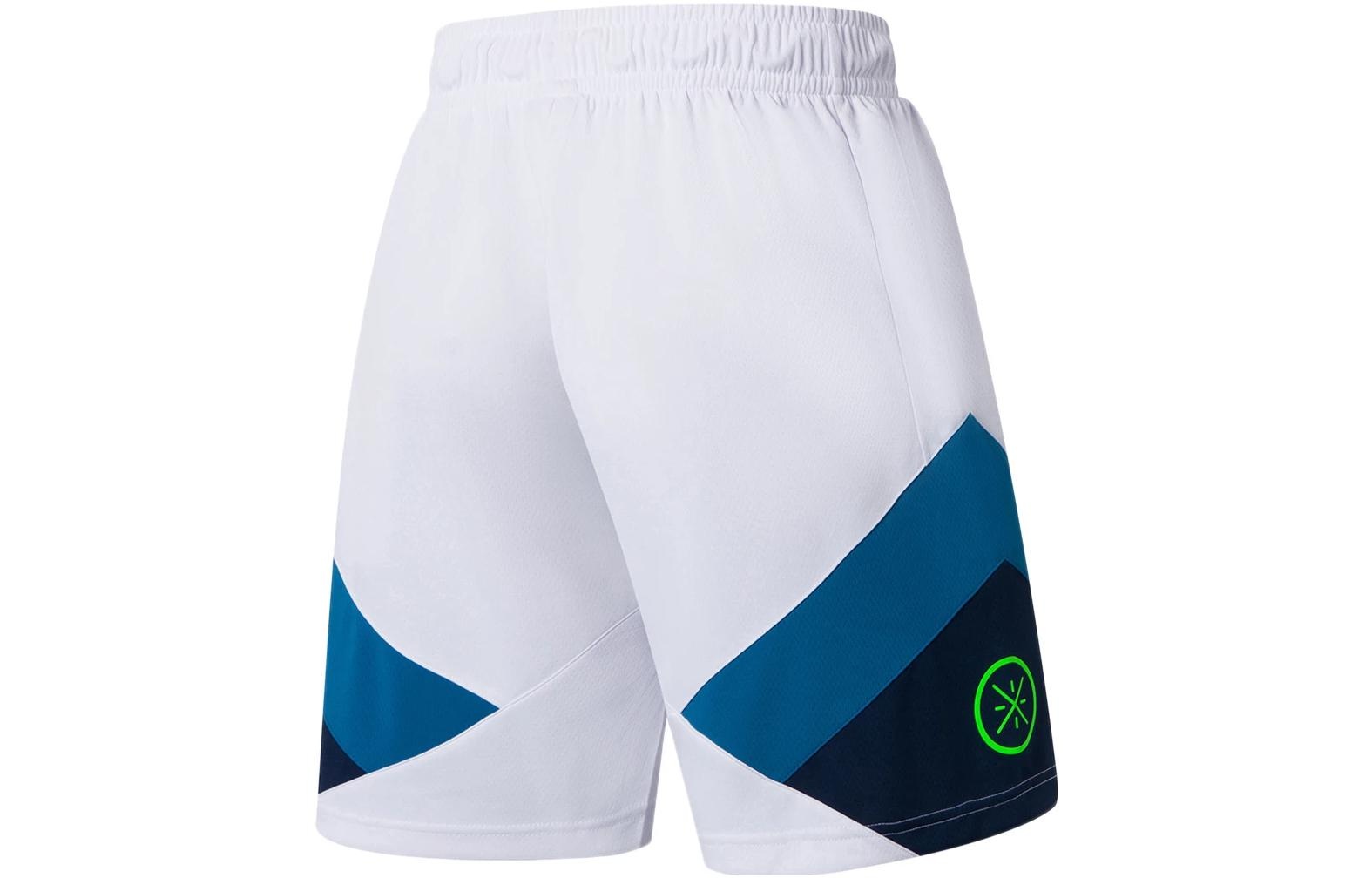 Li-Ning Way Of Wade Dloading Logo Basketball Shorts 'White Blue' AAPS041-10 - 2