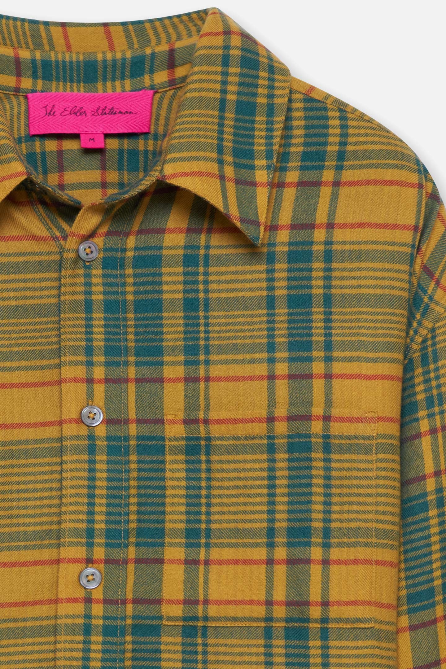 PLAID PASHMINA BIG SHIRT - 5
