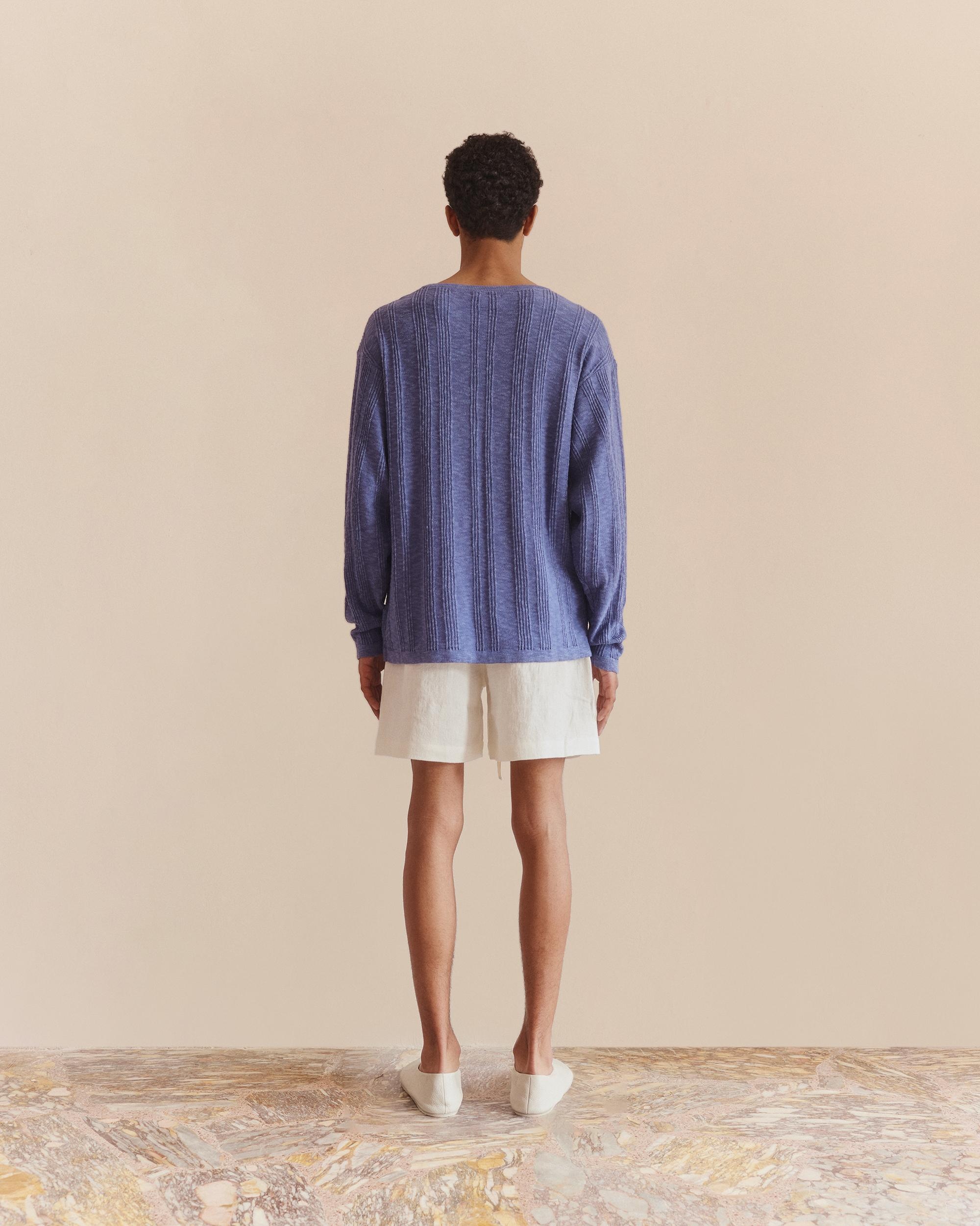 Linen Lounge Shorts White - 3