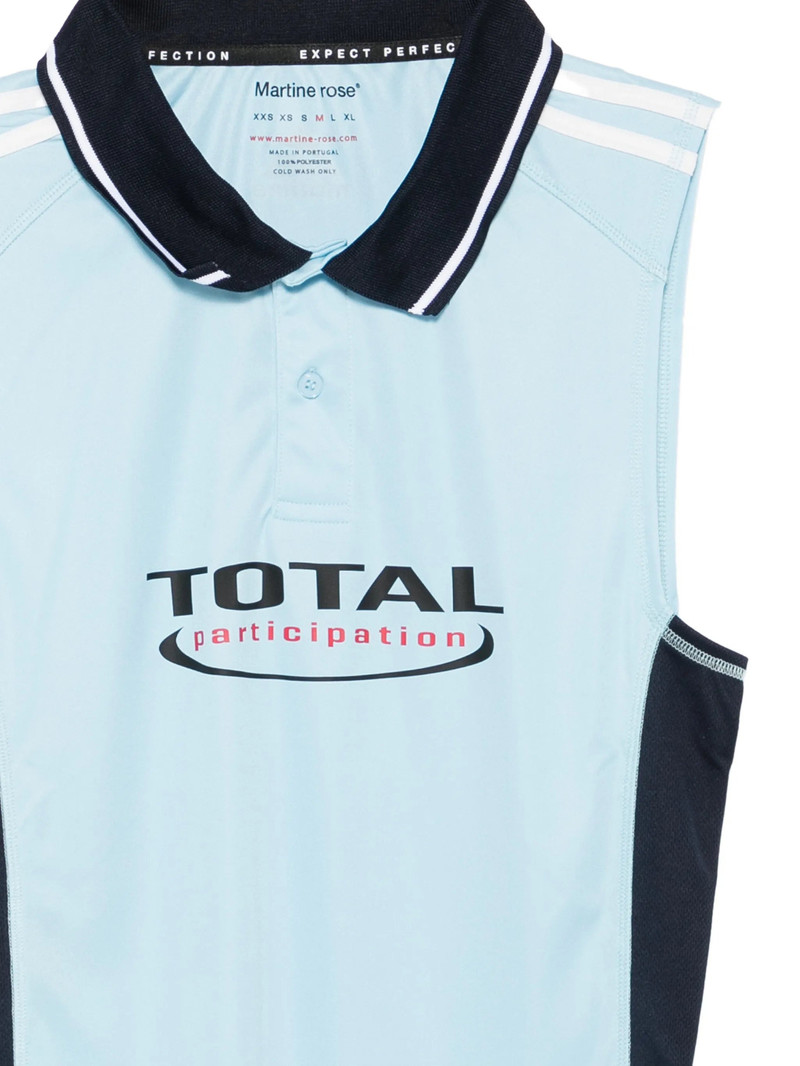 Martine Rose Martine Rose Shrunken Football Collared Sleeveless Polo Shirt outlook