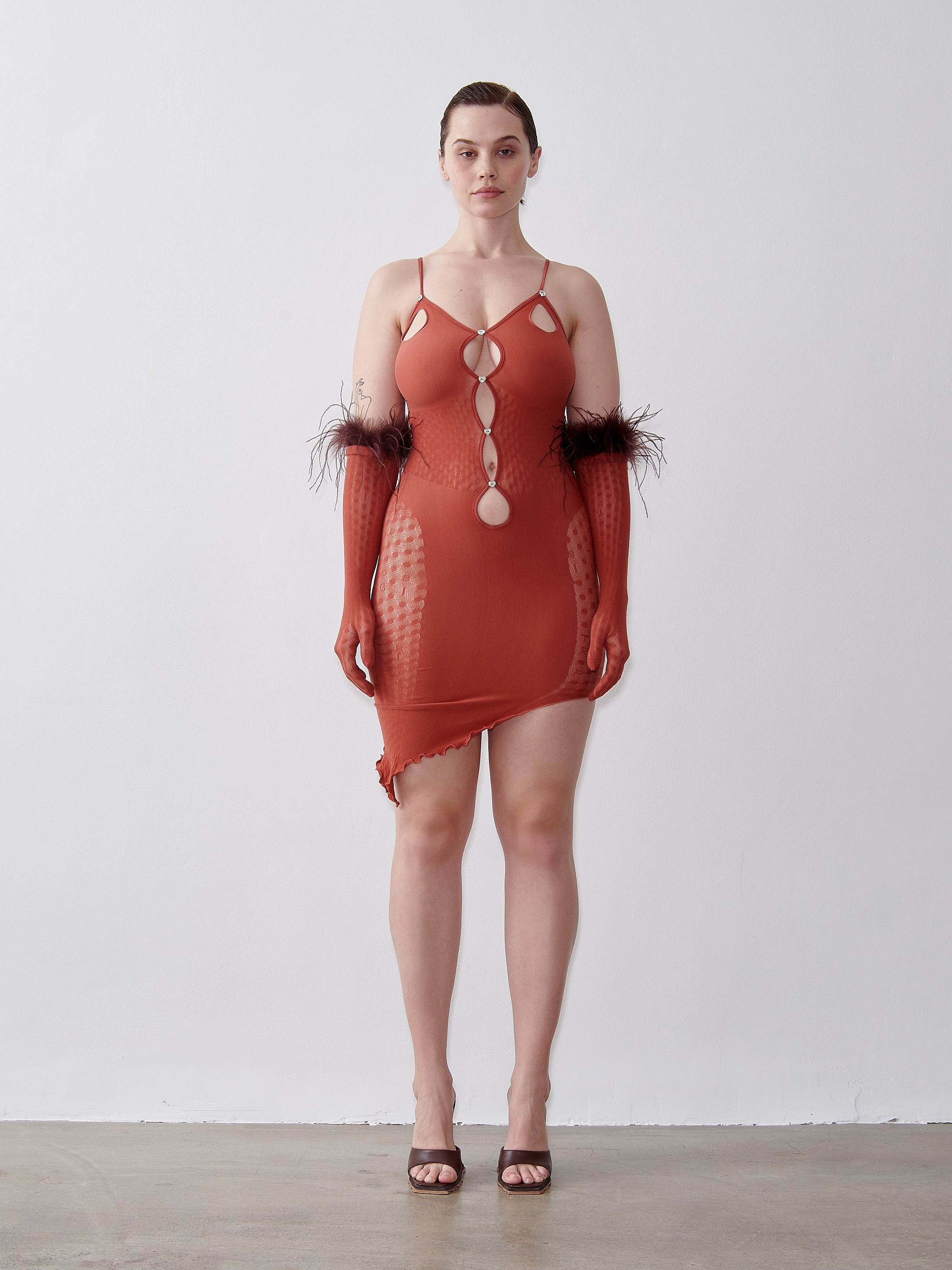 ANITA DRESS BURNT HENNA - 2