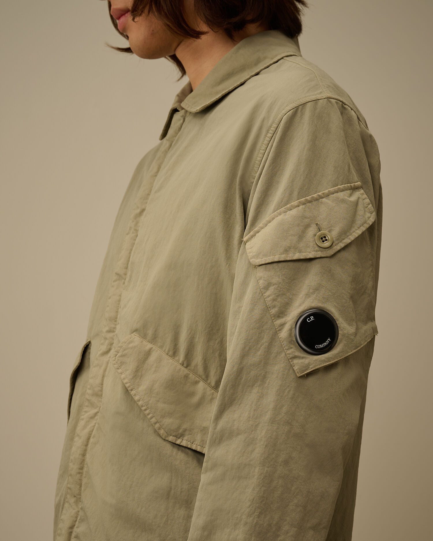 Diagonal Flatt Nylon Zipped Overshirt - 5