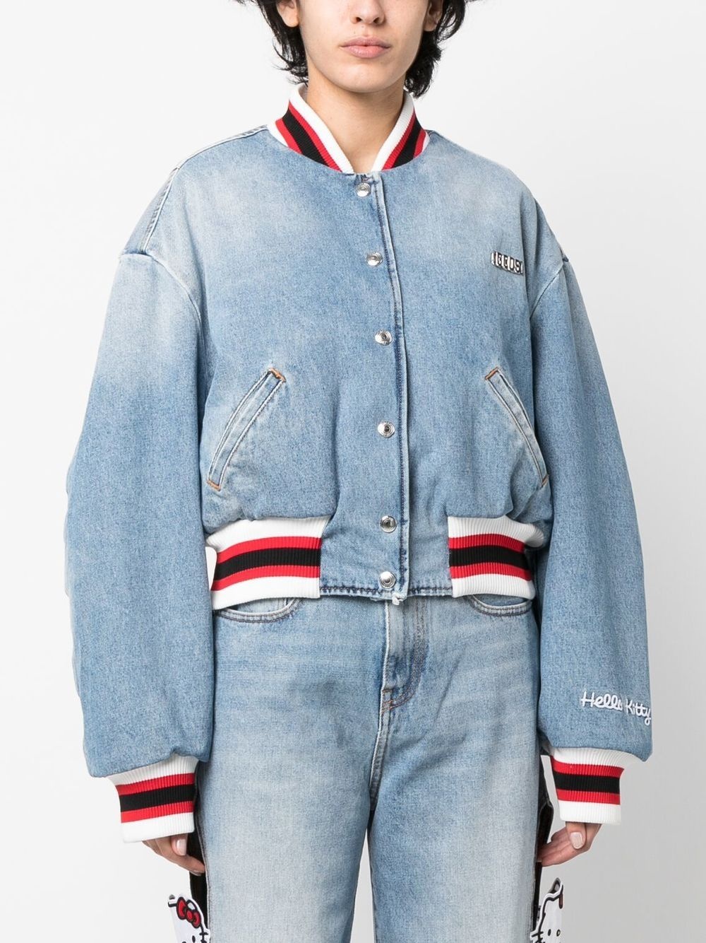 Hello Kitty denim bomber jacket, Gcds