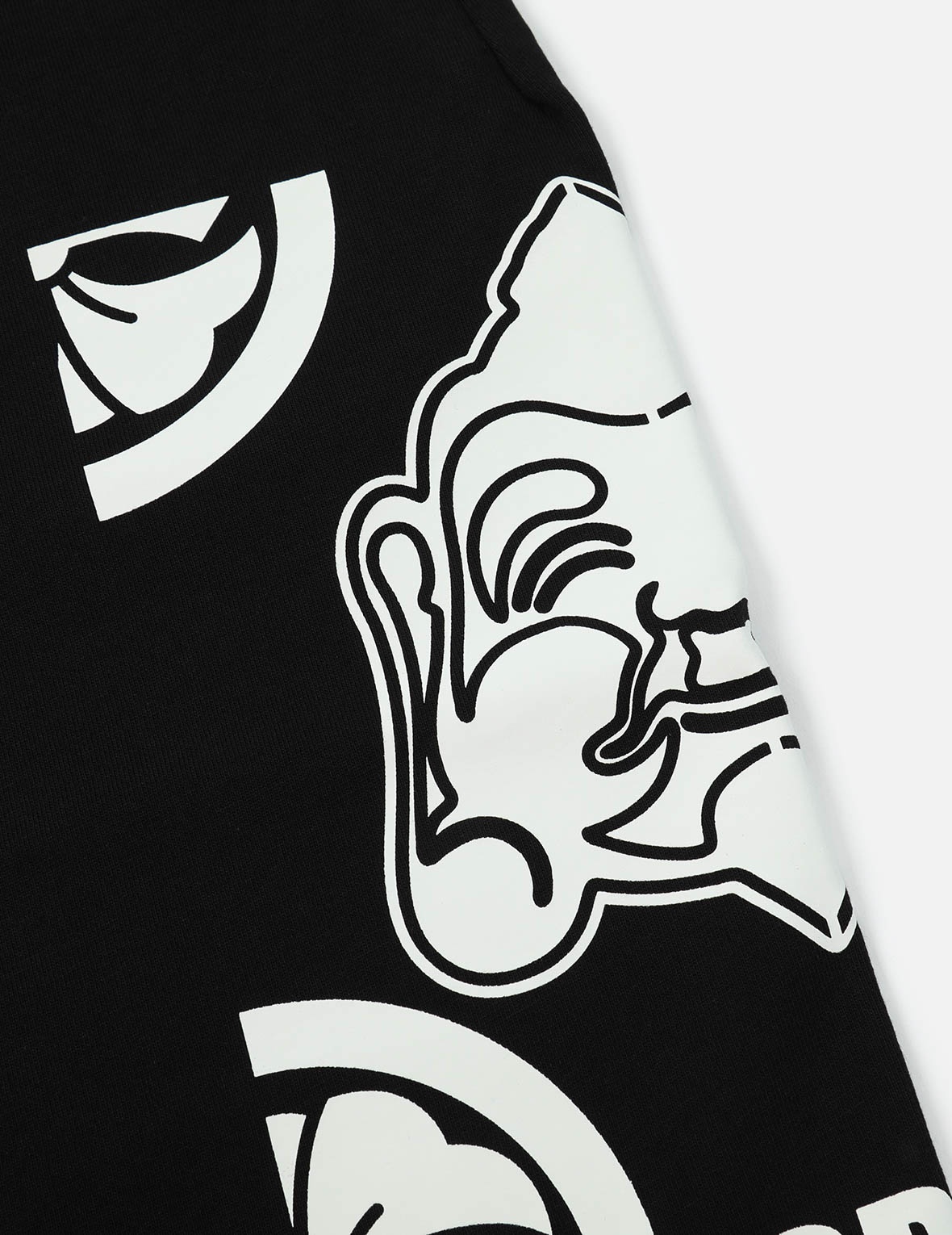 GODHEAD AND KAMON PRINT SWEAT SHORTS - 7