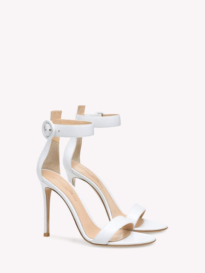 Gianvito Rossi Portofino 105 Sandal in White at Nordstrom - 2