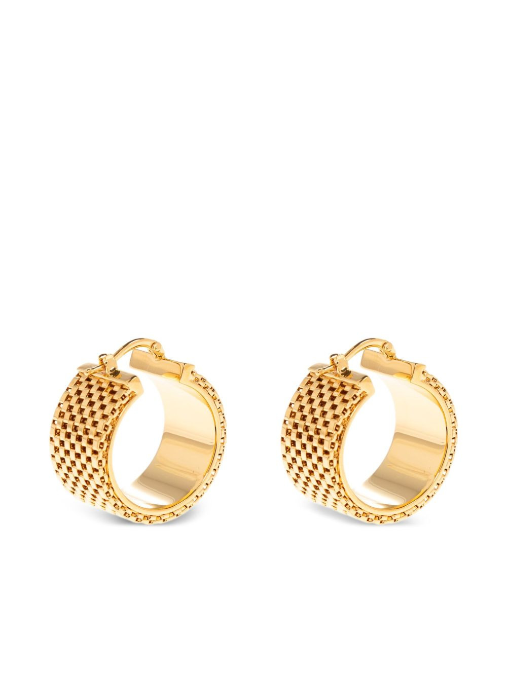chain-link hoop earrings - 3