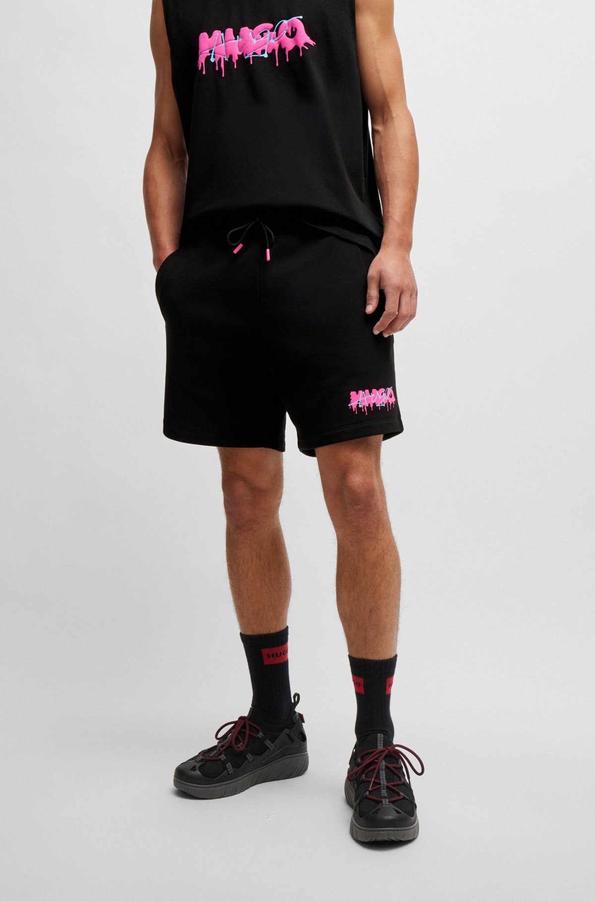 COTTON-TERRY SHORTS WITH NEW-SEASON LOGO - 2