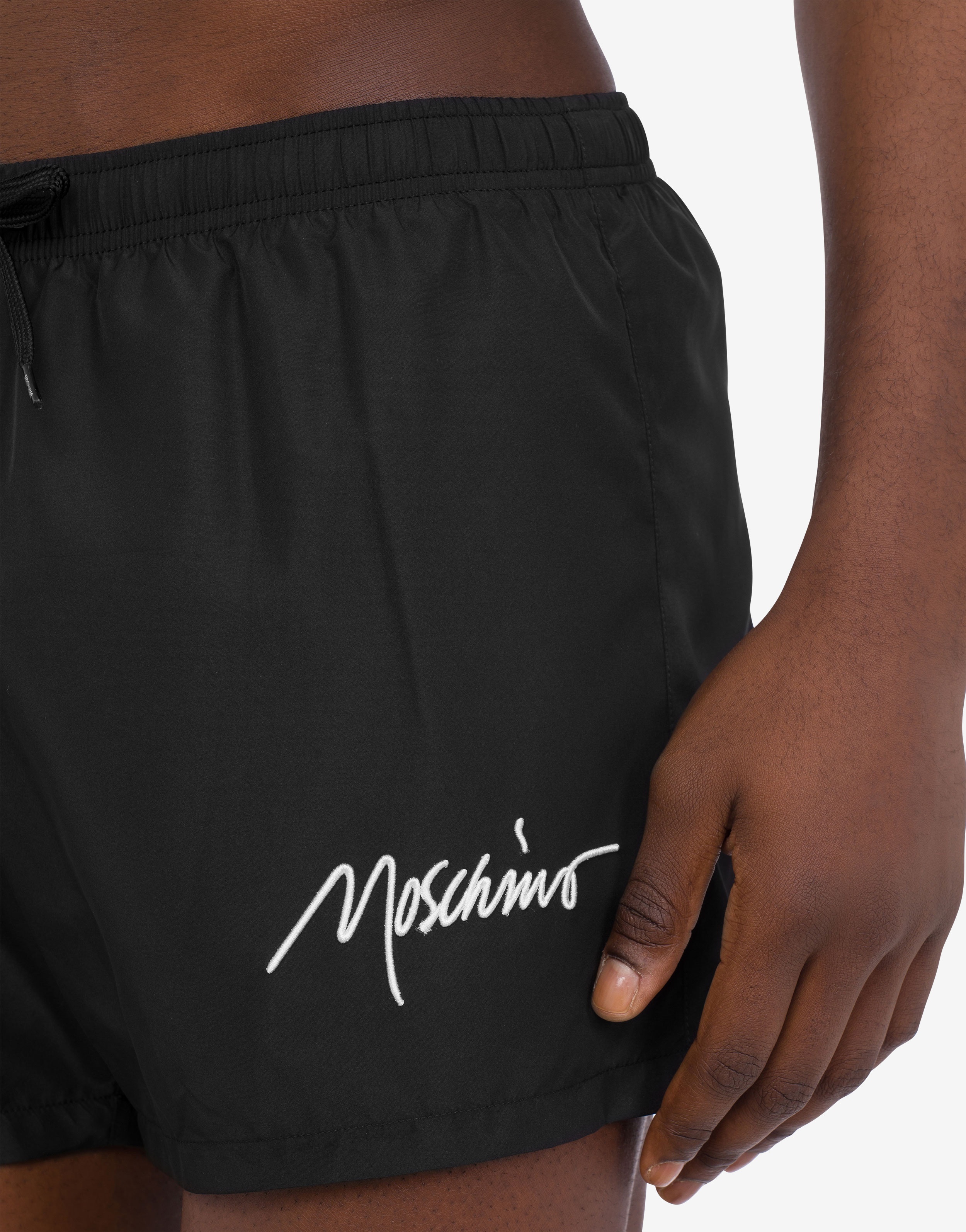 MOSCHINO SIGNATURE NYLON SWIM TRUNKS - 4