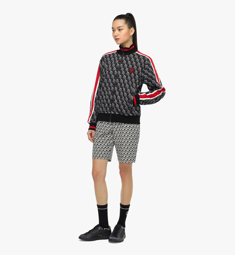 MCM Women’s Cubic Monogram Print Track Jacket in Organic Cotton outlook