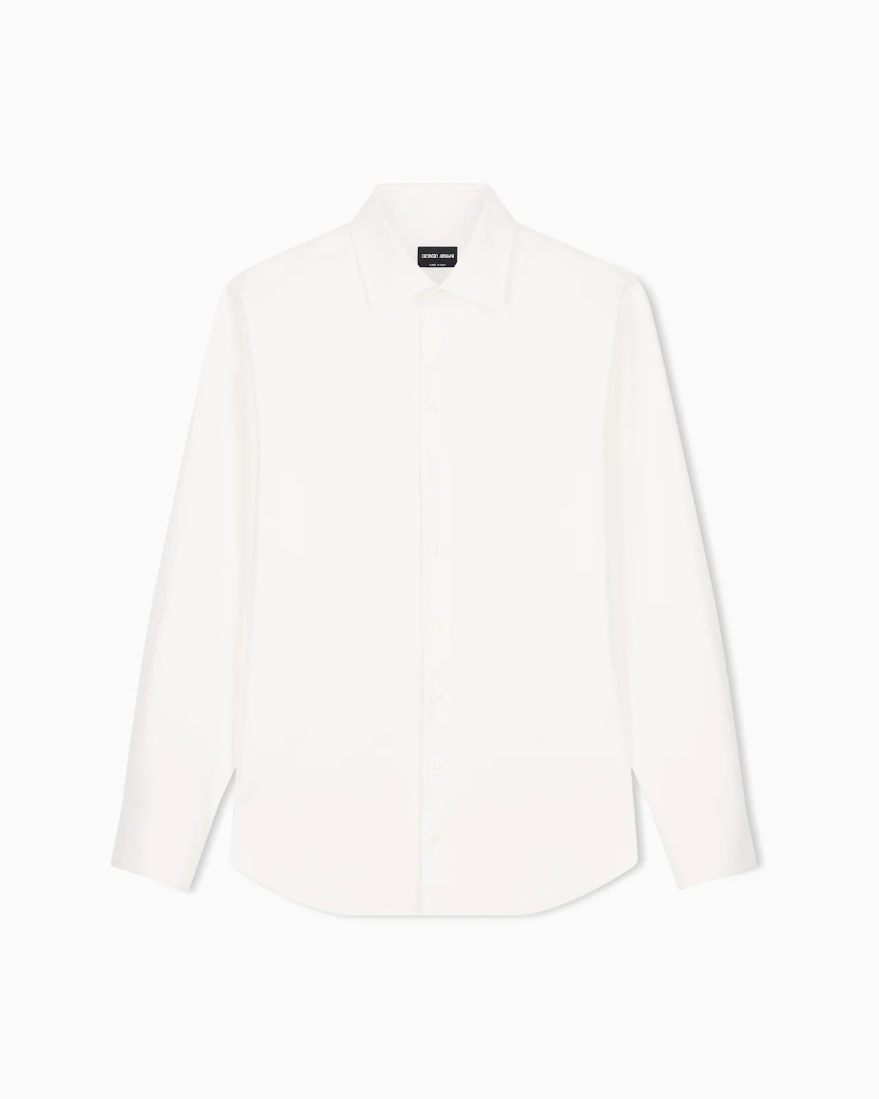 REGULAR FIT SHIRT IN COTTON TWILL WITH A FRENCH COLLAR - 1
