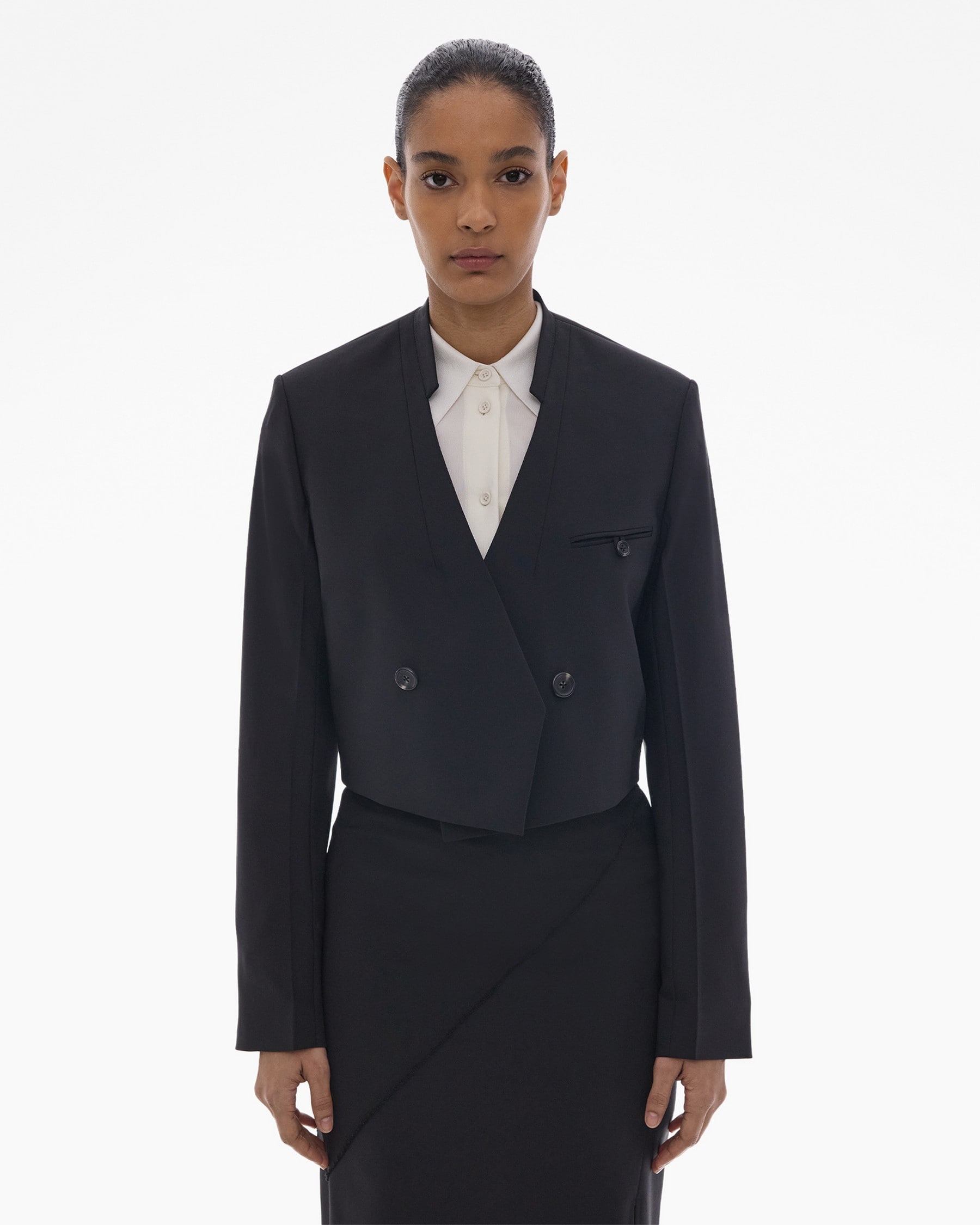 CROPPED DOUBLE-BREASTED BLAZER - 3