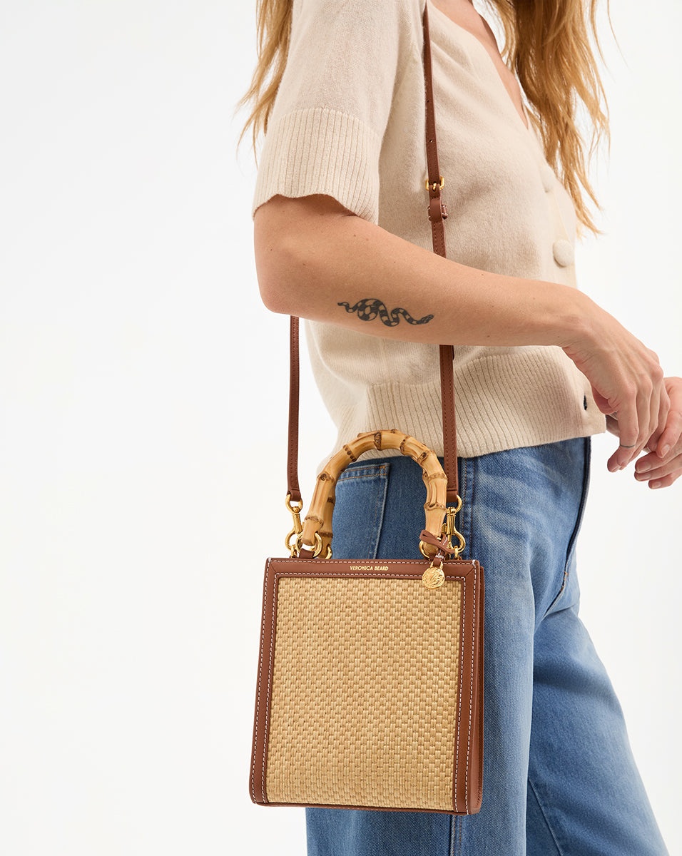 BAMBOO-HANDLE RAFFIA SHOPPER BAG - 6