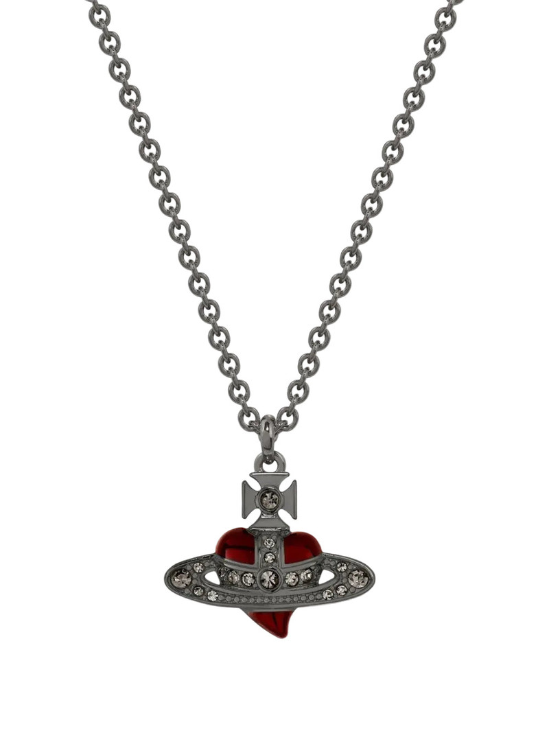 MAN. DIAMANTE HEART PENDANT NECKLACE 1