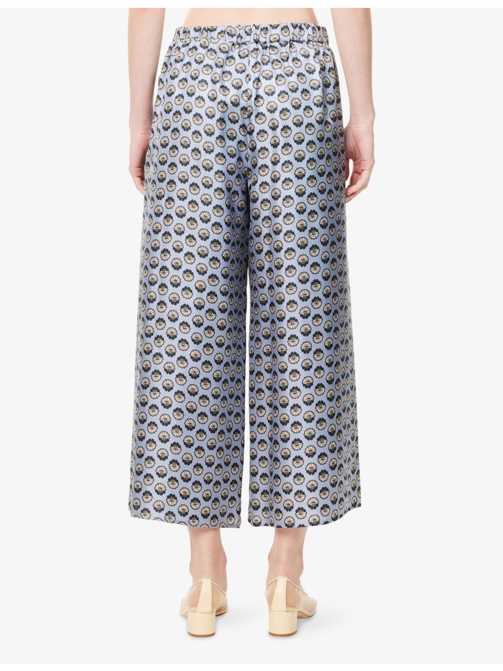 Tortona Graphic-Print Wide-Leg Silk Trousers - 4