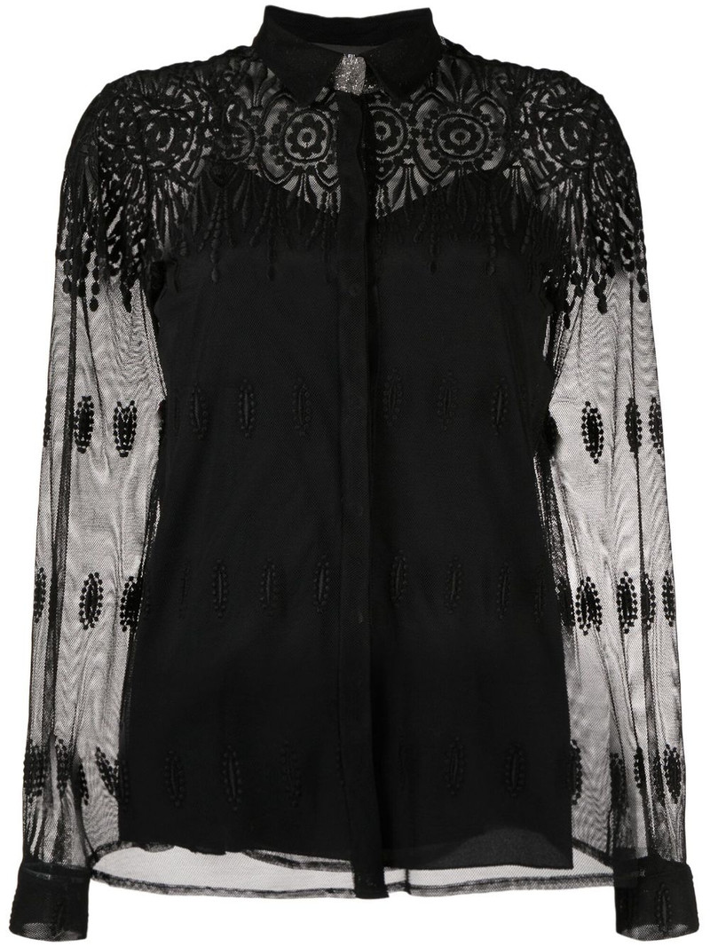 lace-detail semi-sheer top 1