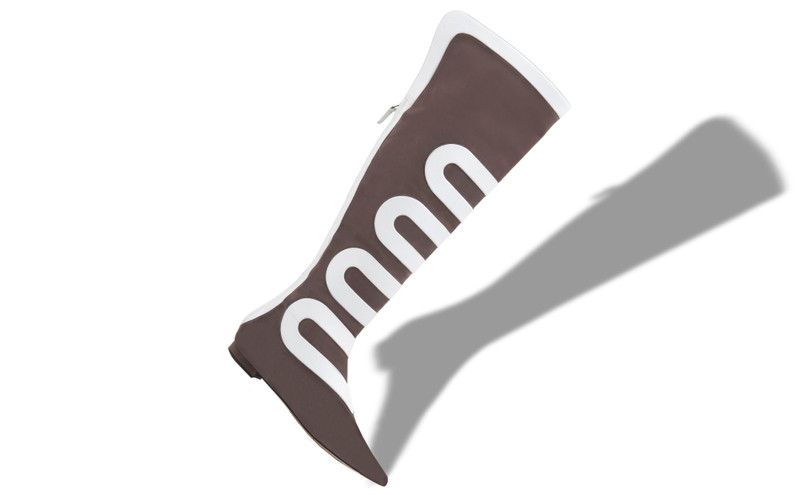 Manolo Blahnik Brown Suede Knee-High Boots outlook