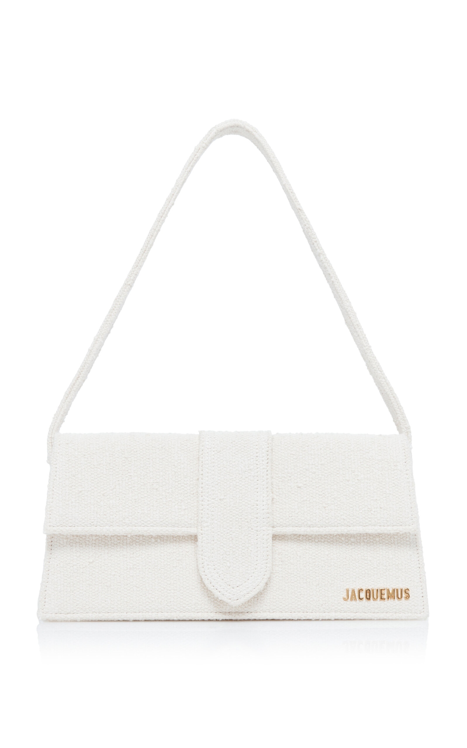 Le Bambino Long Cotton-Boucle Shoulder Bag off-white - 1