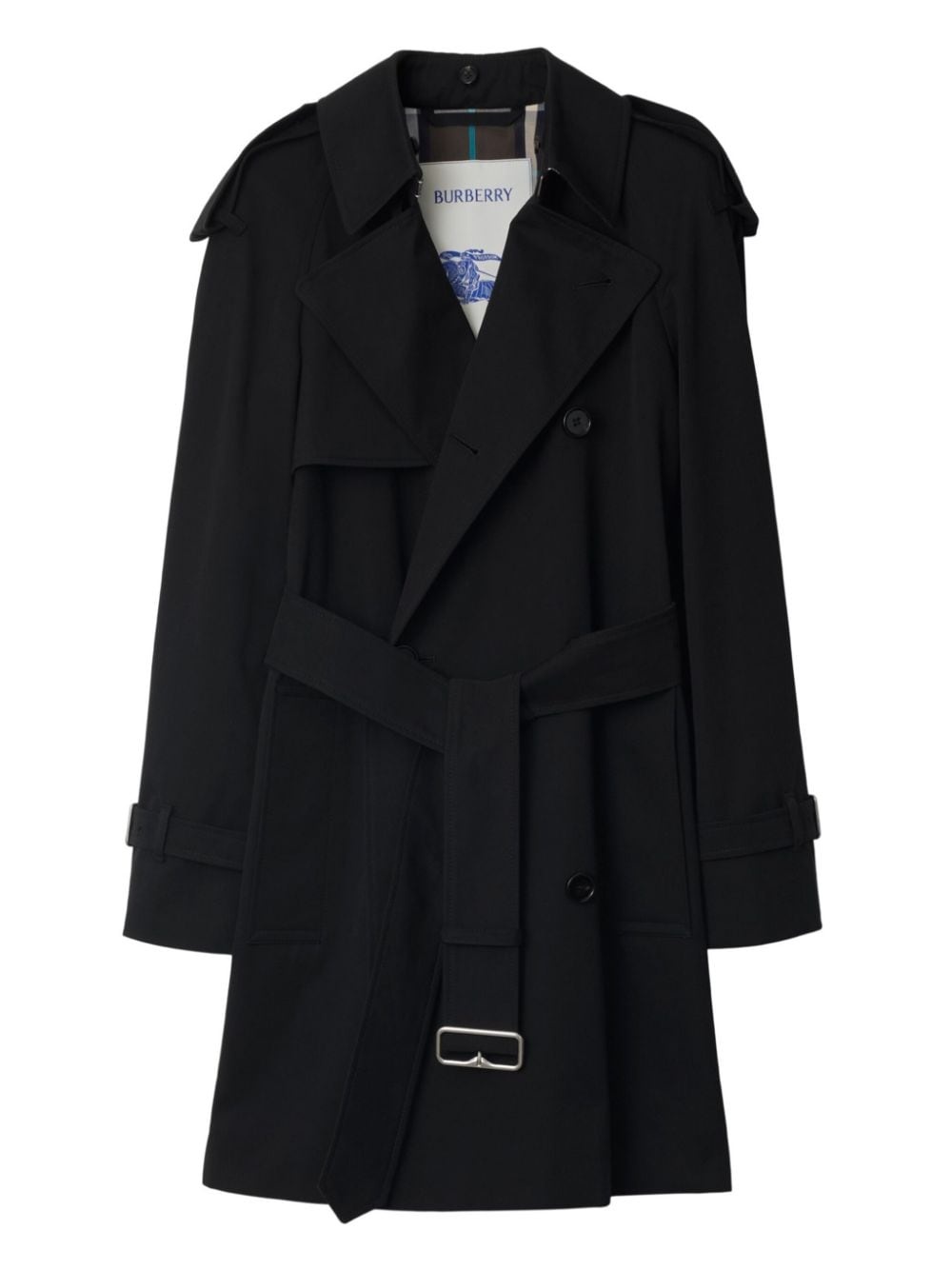 detachable-collar trench coat - 7