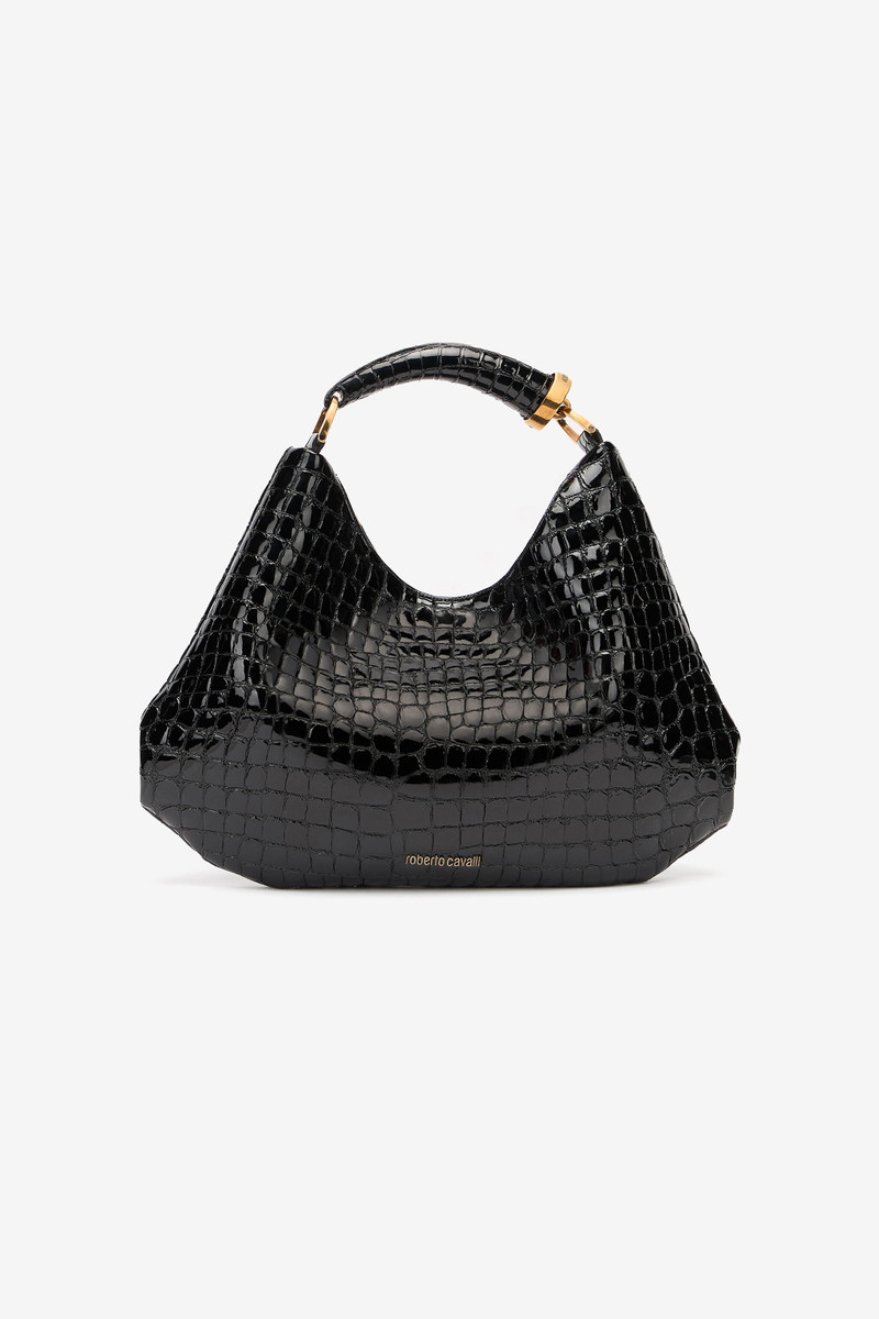 Crocodile-Print Hobo Bag 3