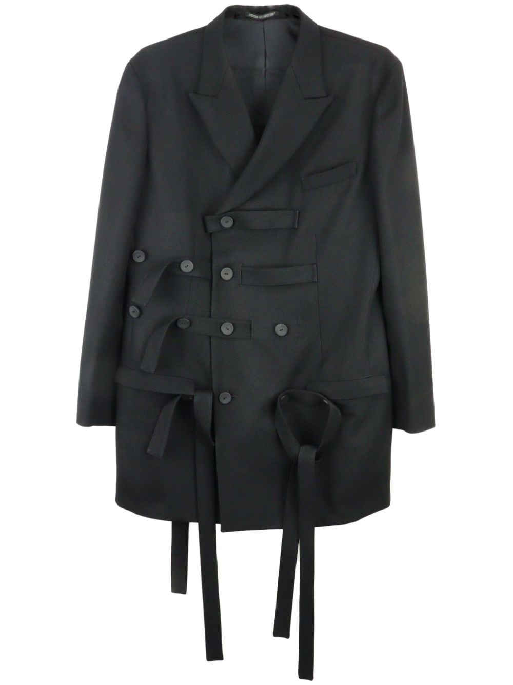 Worsted Tasmania belted wool blazer - 1