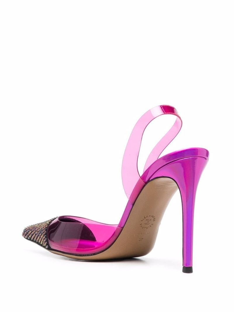 contrast slingback pumps - 3