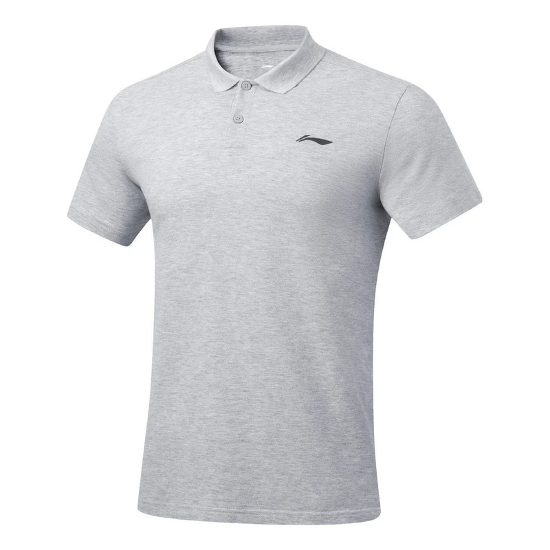 Li-Ning Plain Short Sleeve Polo Shirt 'Grey' APLT029-9 - 1