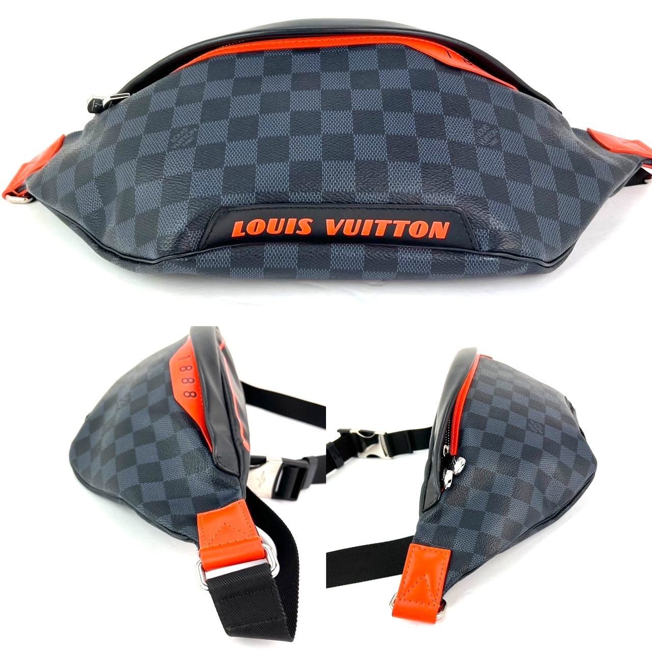 Louis Vuitton Damier Colbart orange Race Discovery Bumbag Sling Bag - 4