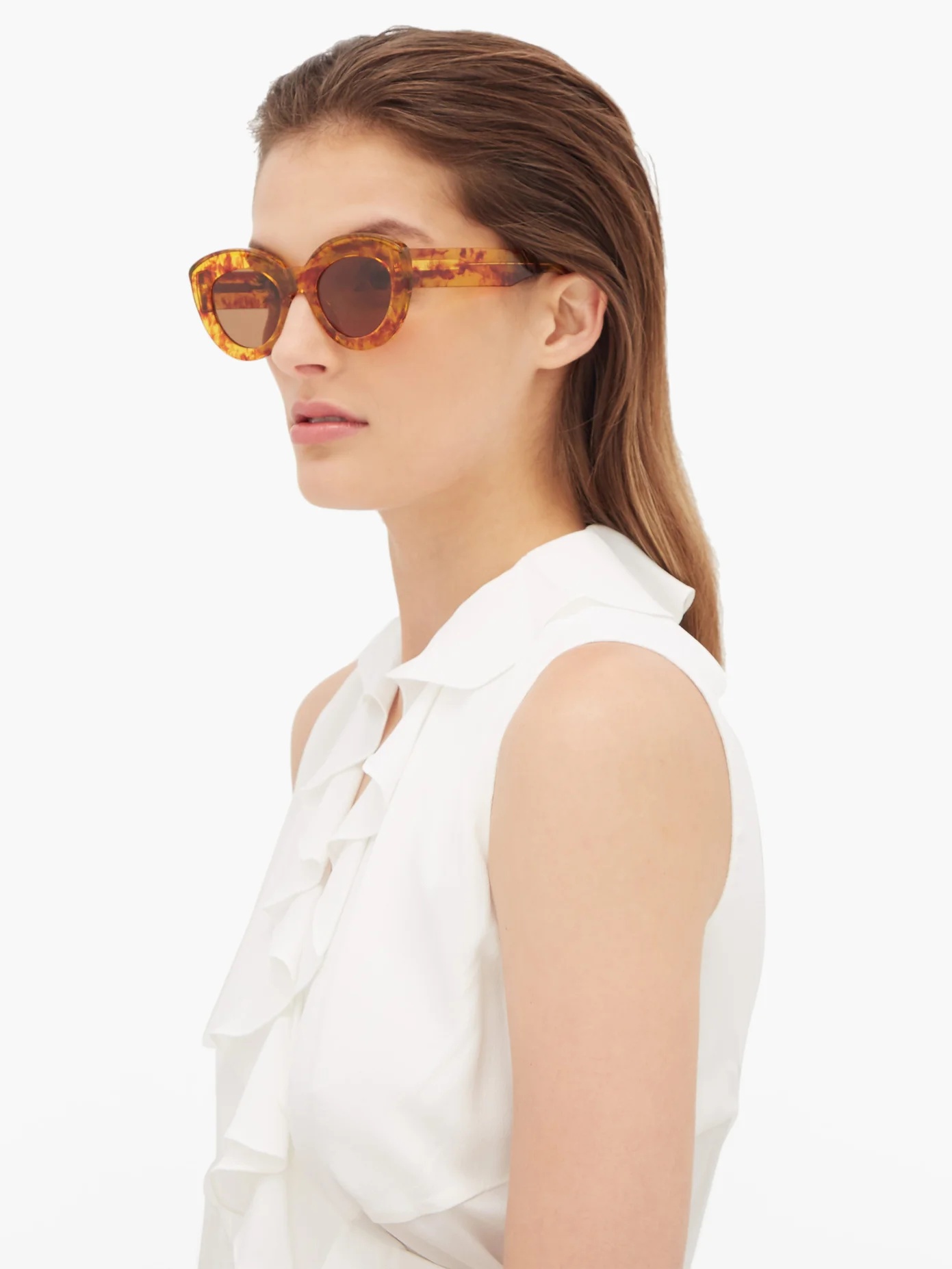 Cat-eye tortoiseshell acetate sunglasses - 2