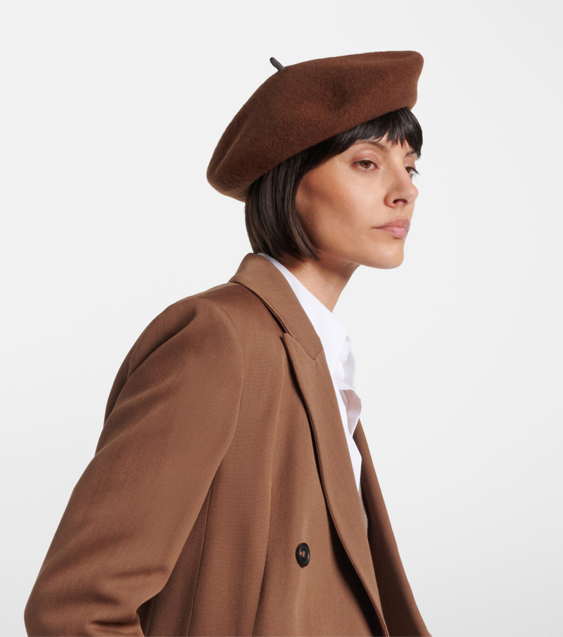 Brunello Cucinelli Monili wool beret outlook