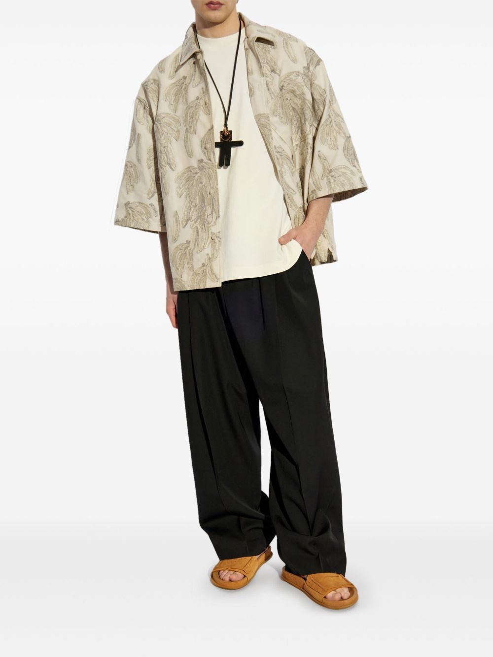 banana-jacquard shirt - 2