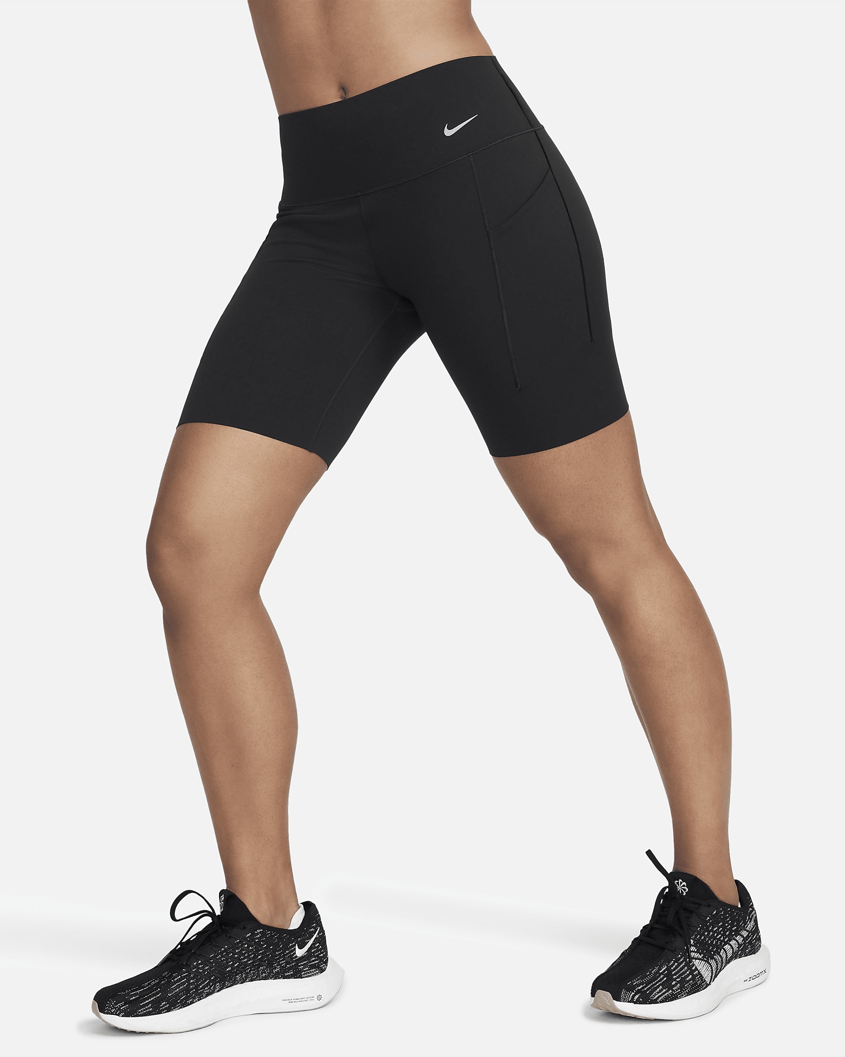 Nike Universa Women's Medium-Support Mid-Rise 8" Biker Shorts with Pockets - 3