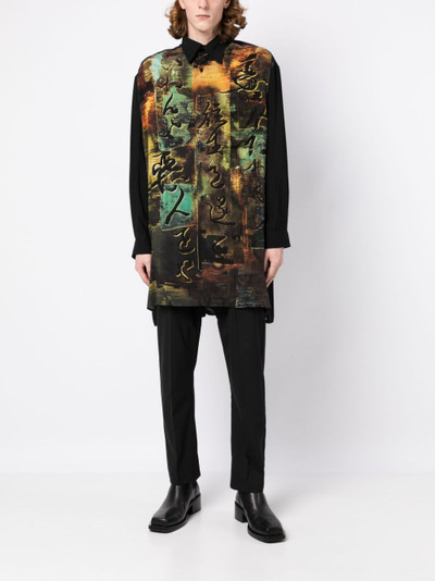 Yohji Yamamoto Tannisho-pattern long-sleeve shirt outlook