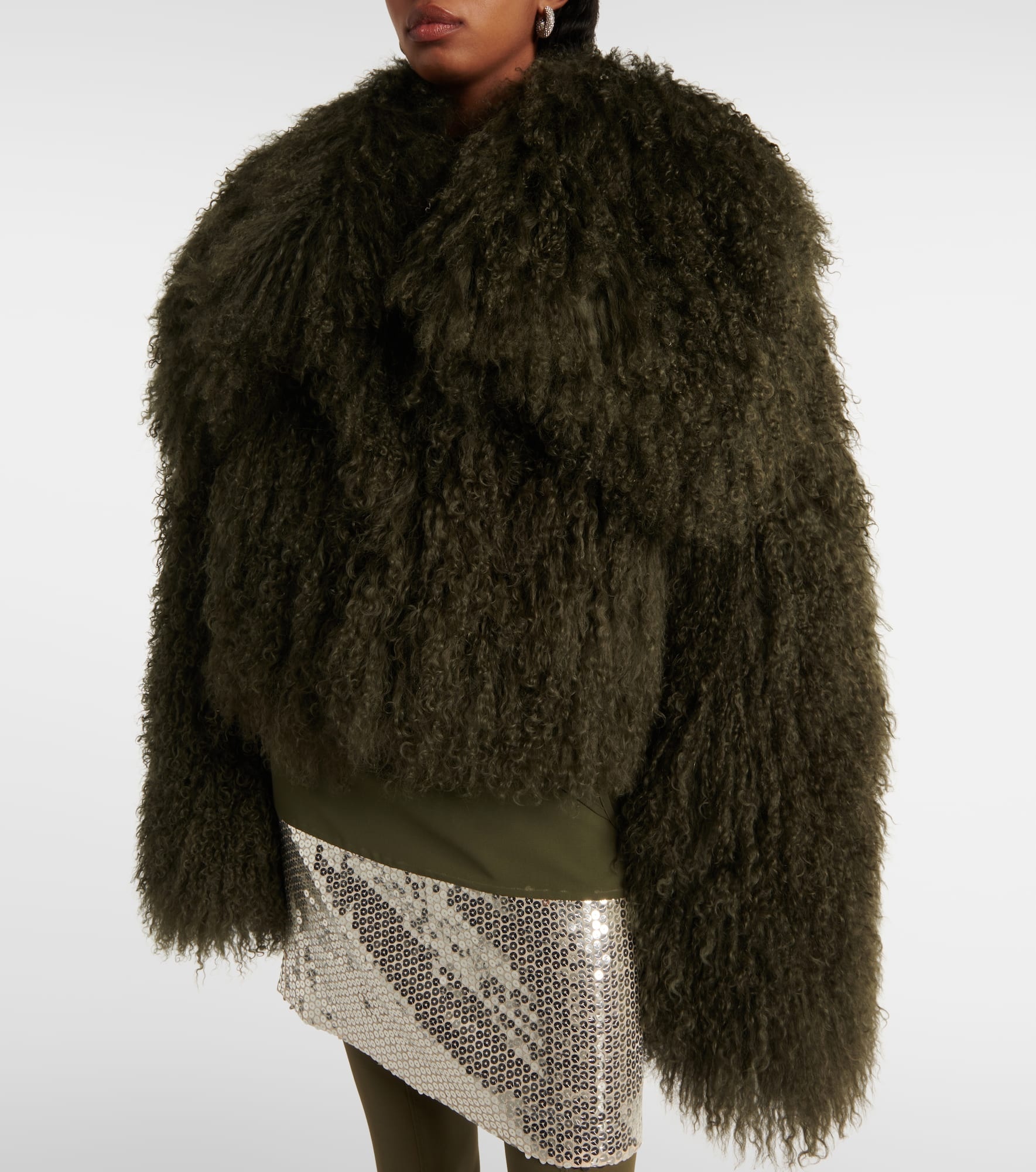 Faux fur bomber jacket - 4