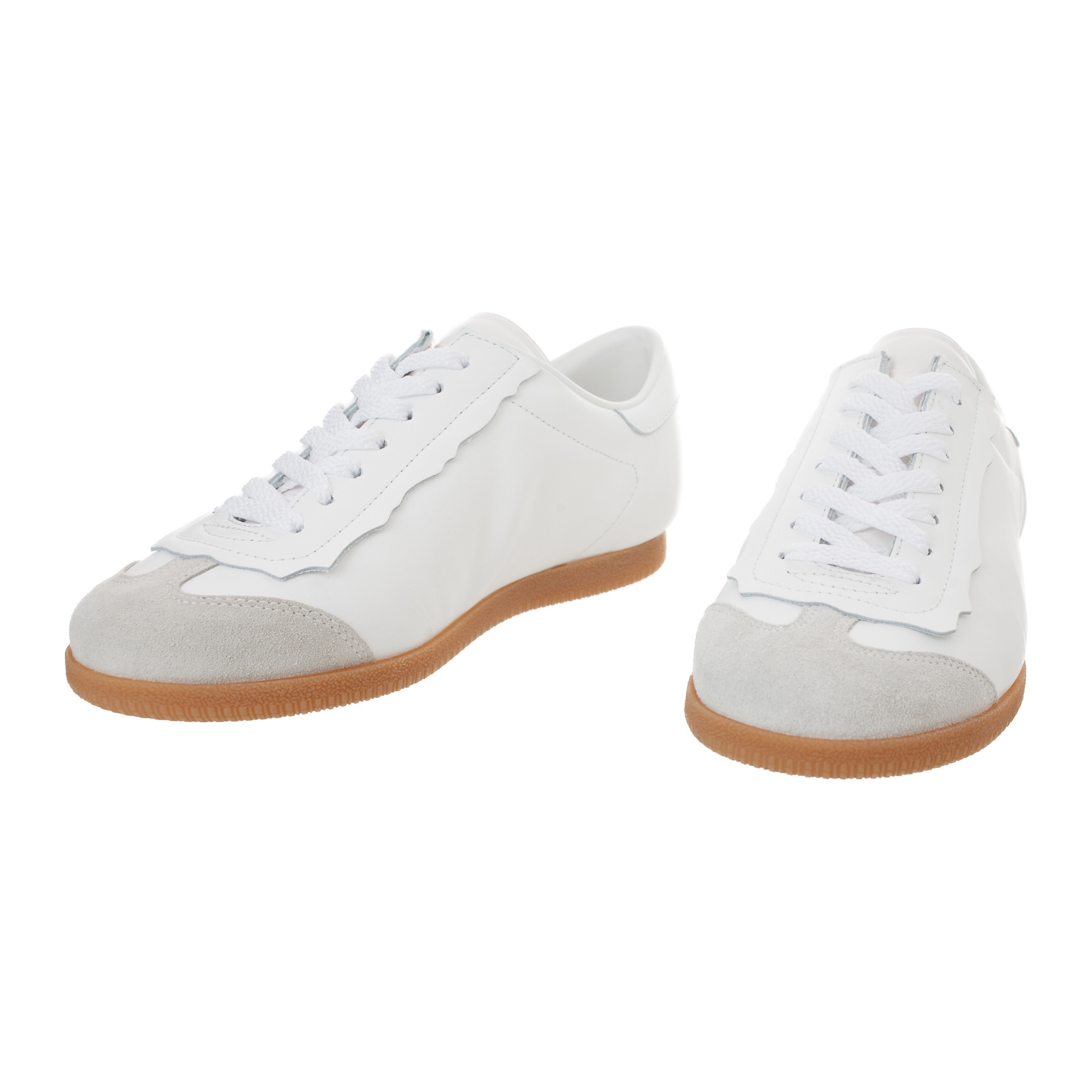 WHITE LEATHER SNEAKERS - 1