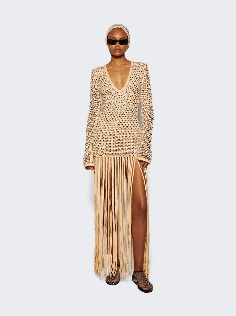 Long Sleeve Gala Gown Sand - 2