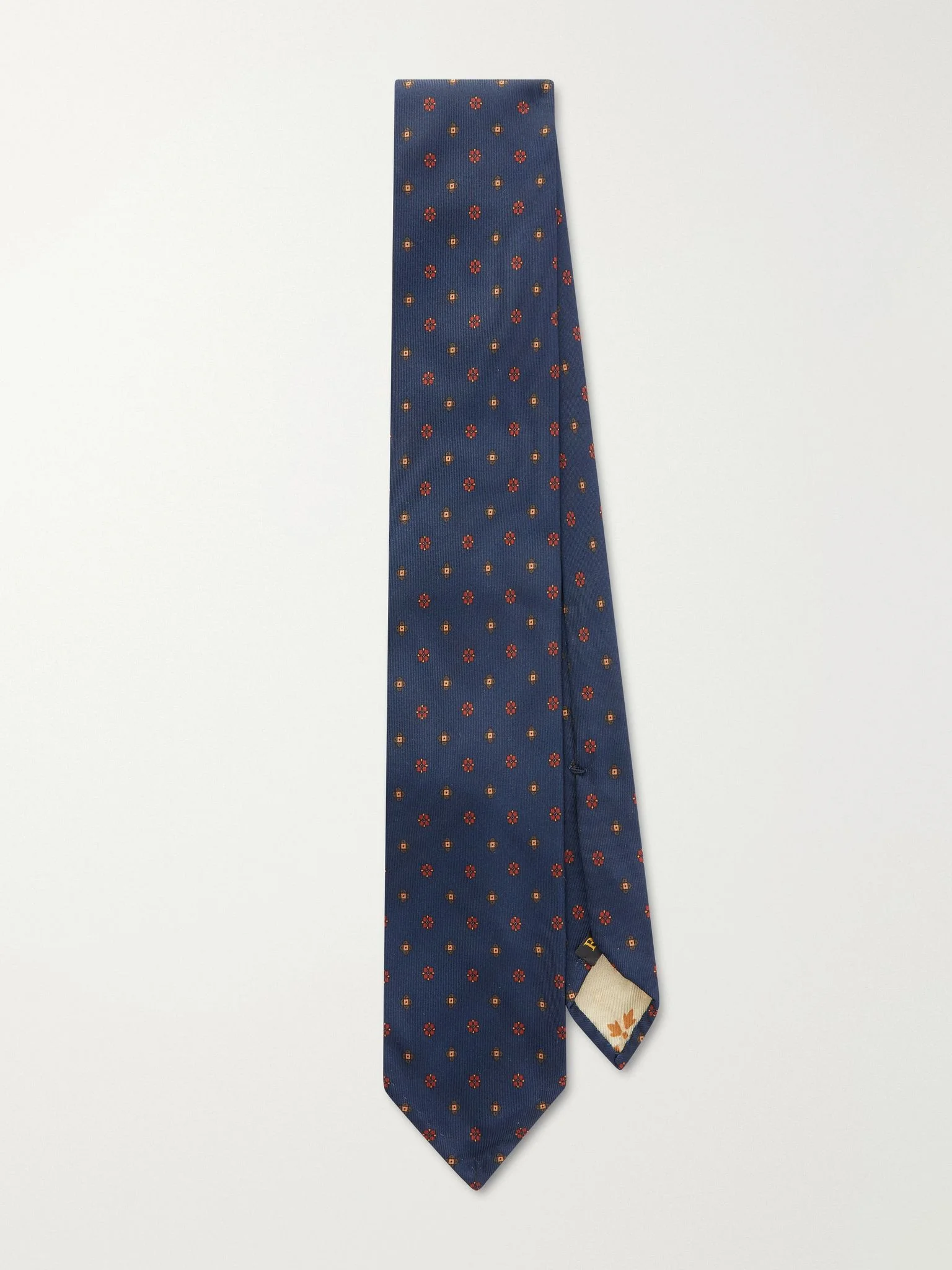 8cm Printed Silk-Twill Tie Blue - 1