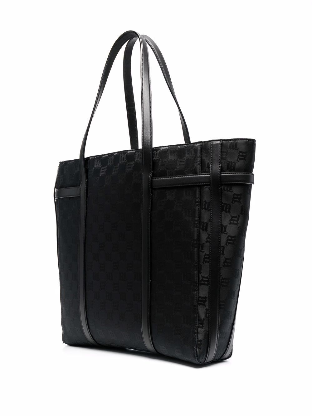 jacquard-monogram tote bag - 3