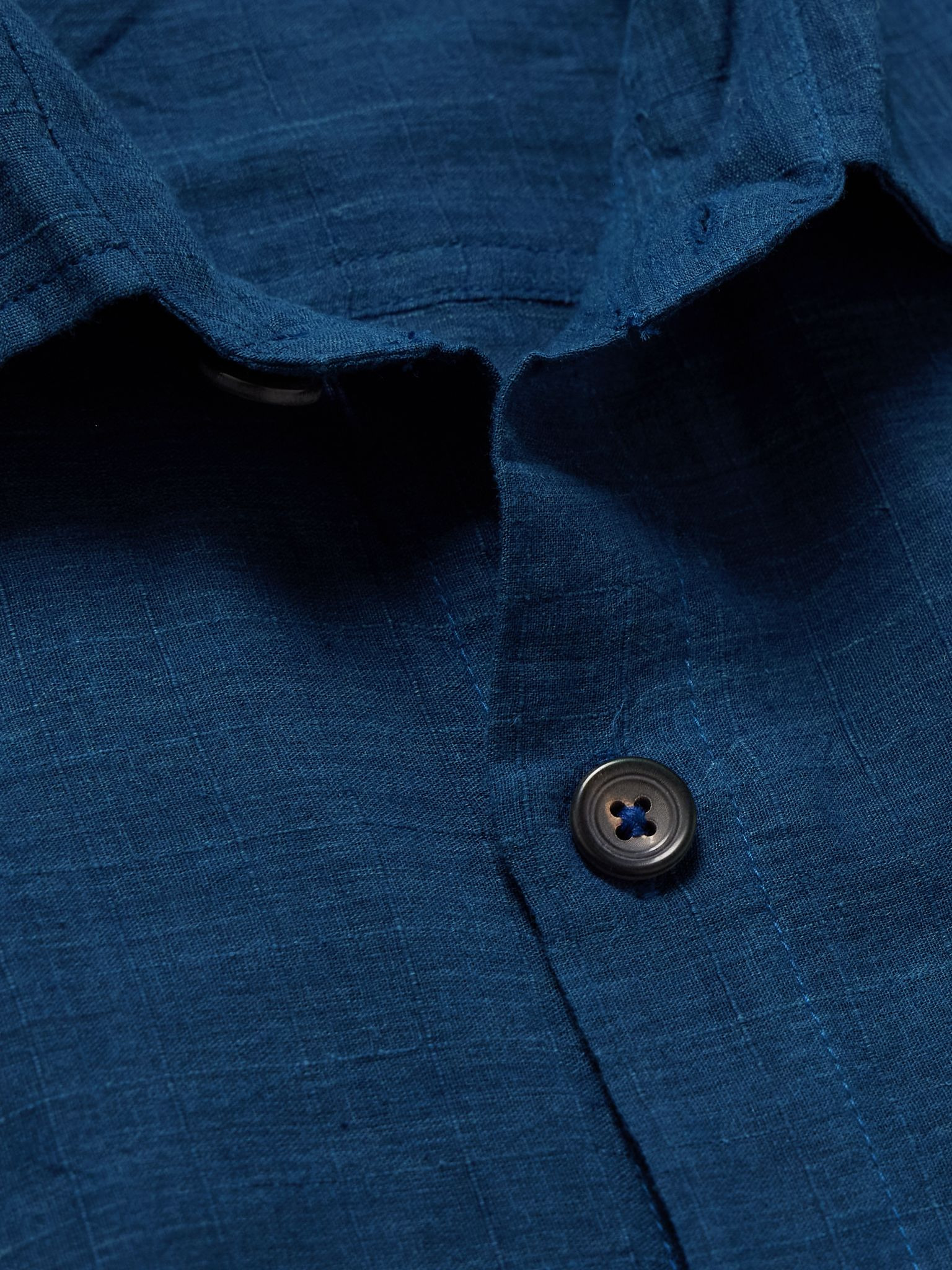 Cotton-Voile Shirt Blue - 4