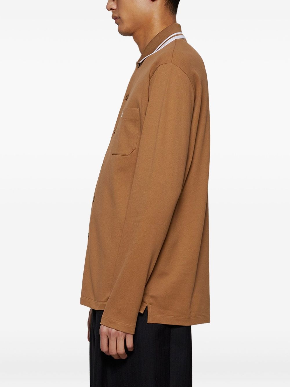 long-sleeve piquet shirt - 4