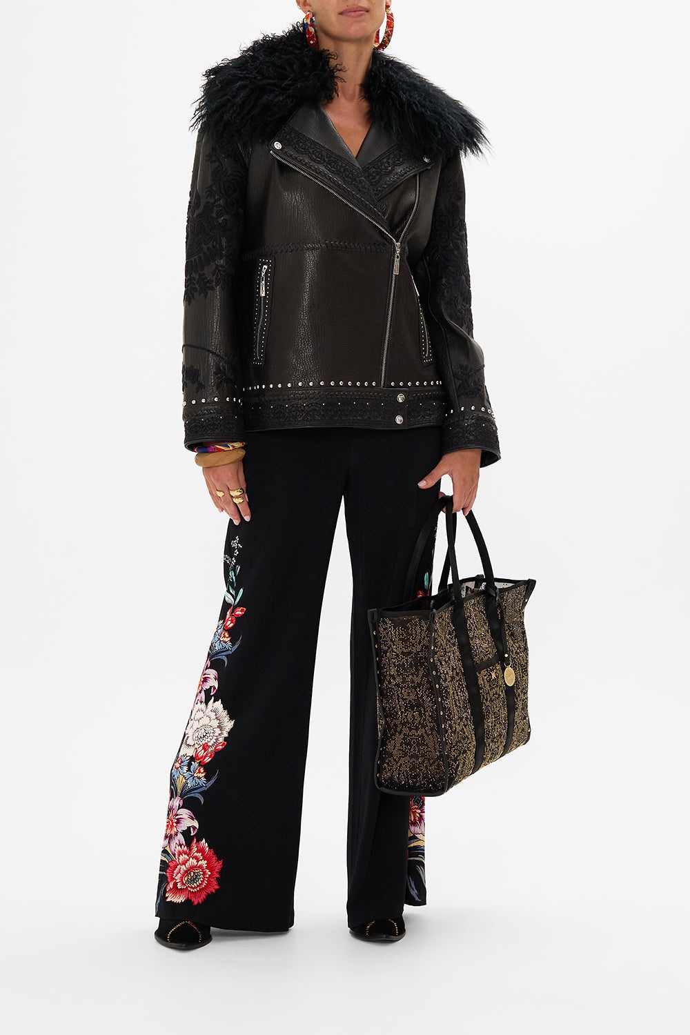 OVERSIZED LEATHER BIKER JACKET - 8