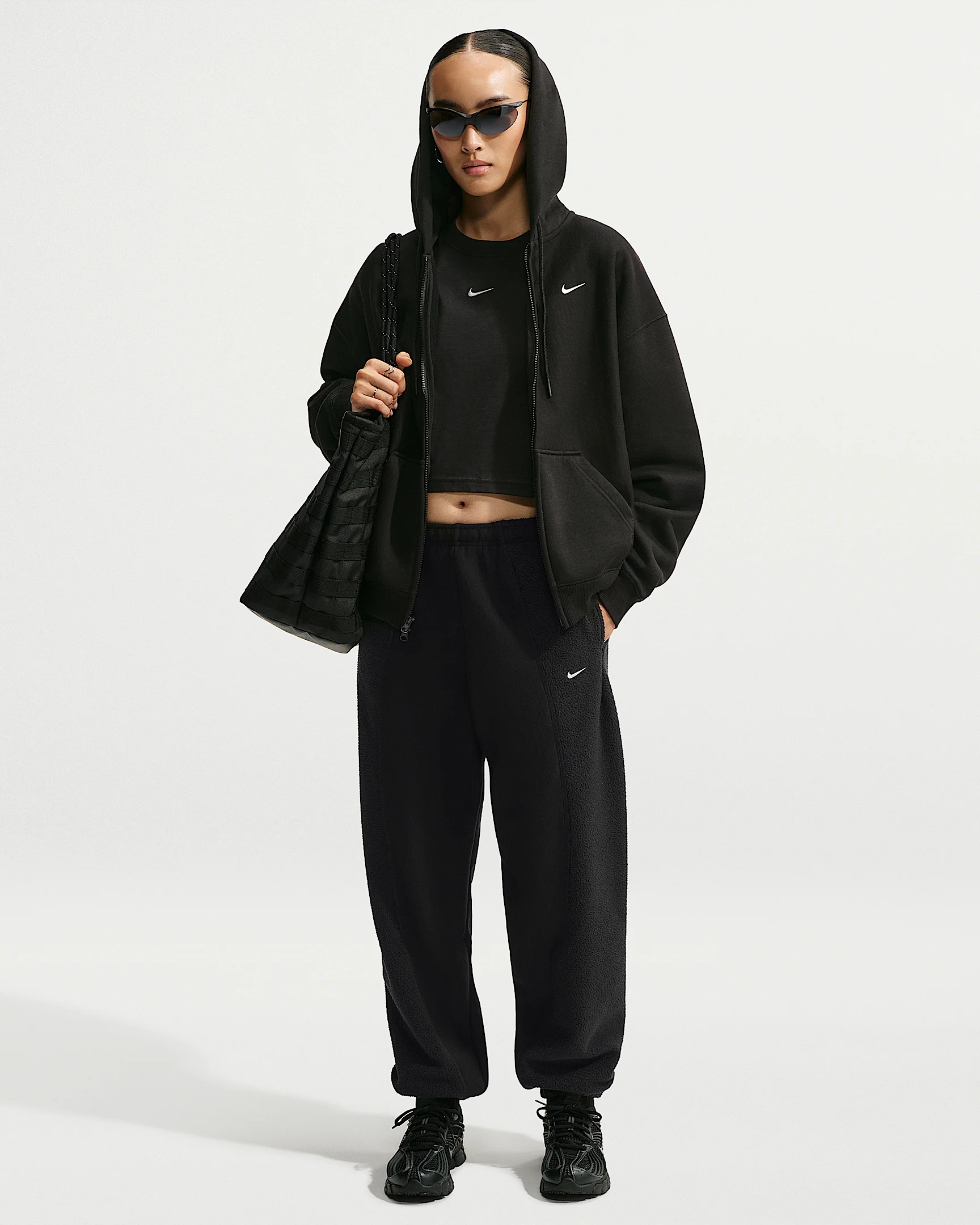 Nike Studio Fleece Heavyweight Plush Women's Oversized High-Rise Pants - 1
