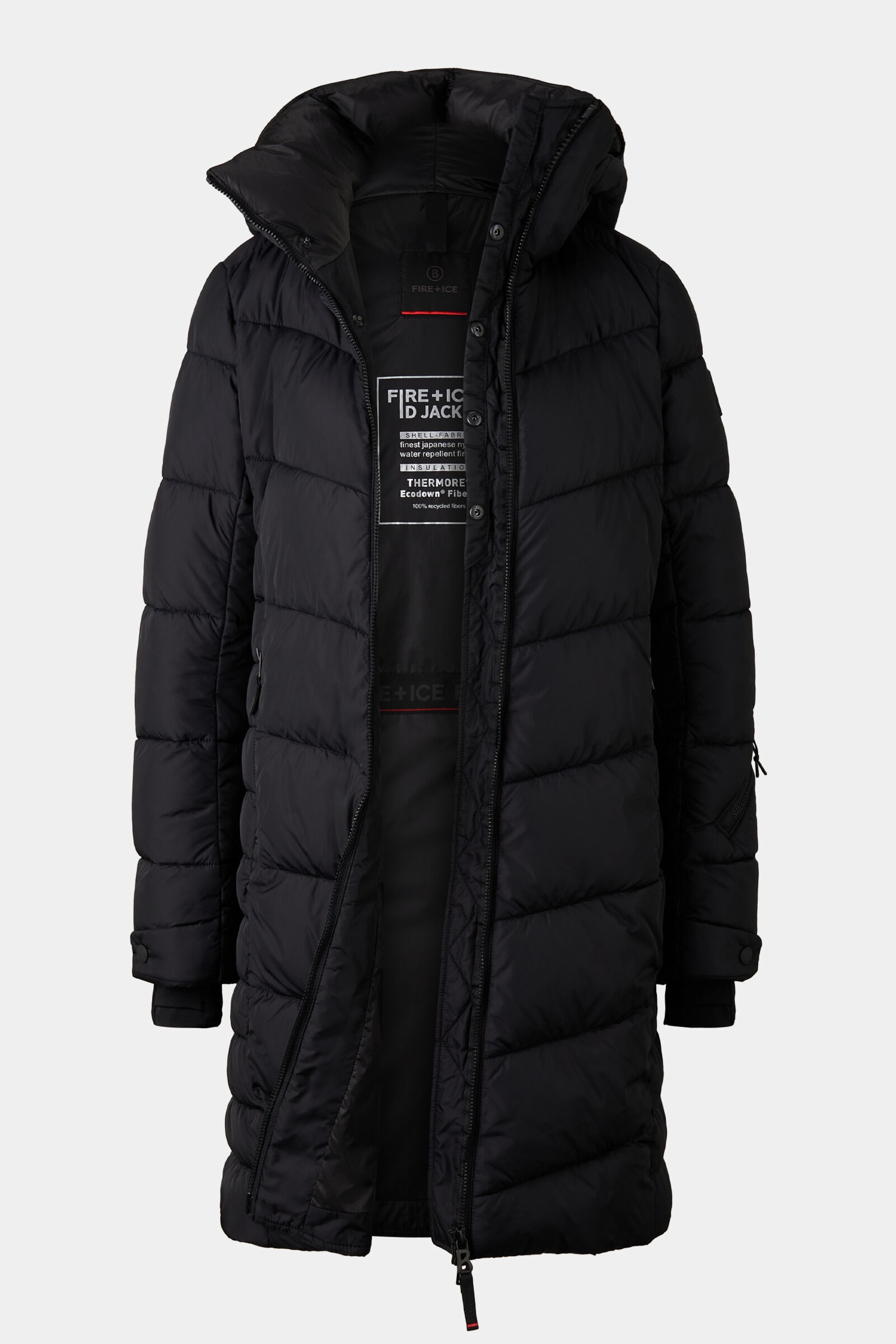 Aenny Quilted coat in Black - 8