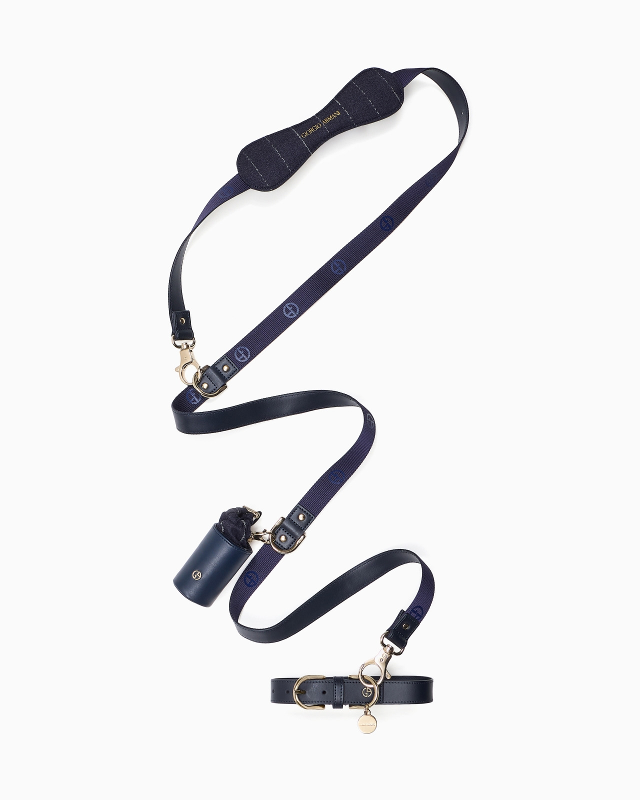 POLDO X GIORGIO ARMANI LEASH IN VIRGIN WOOL AND LEATHER - 4