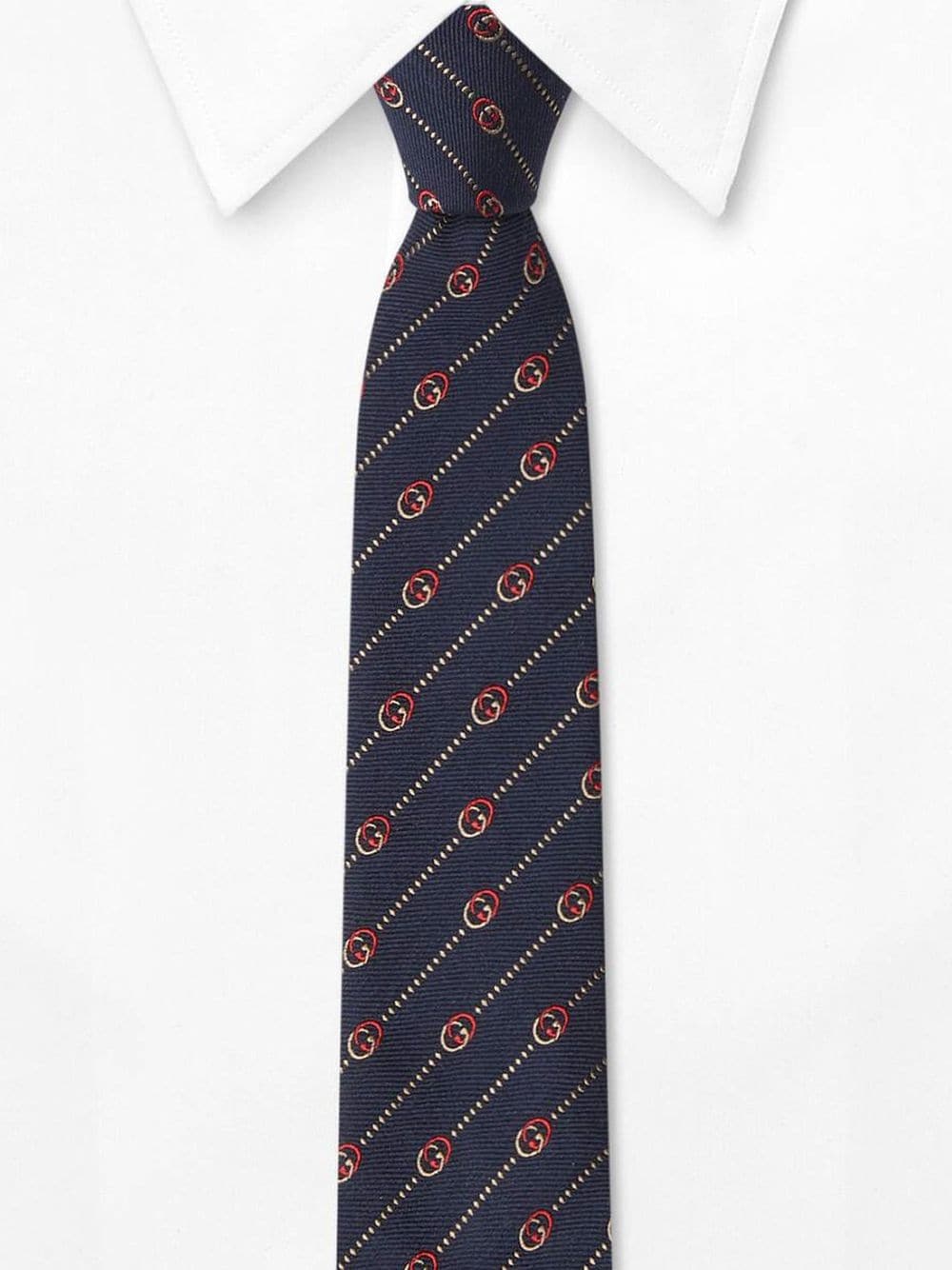 logo-embroidered tie - 3