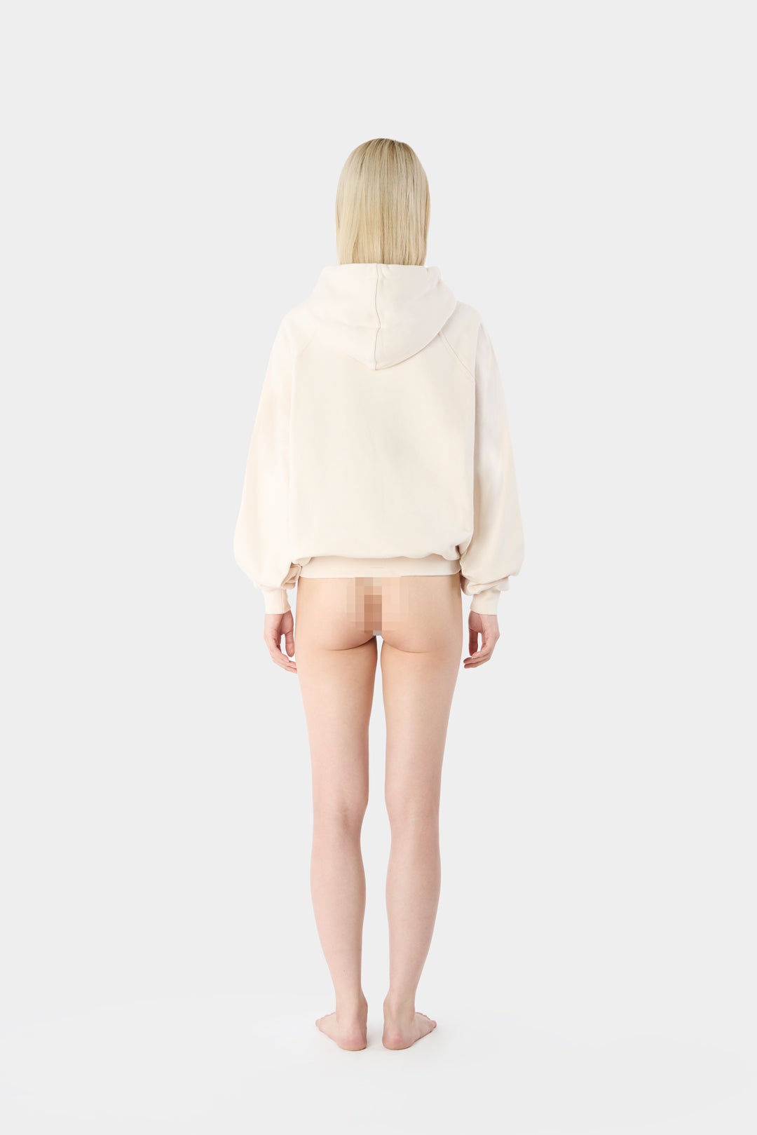 EMBROIDERED HOODIE / light beige - 5