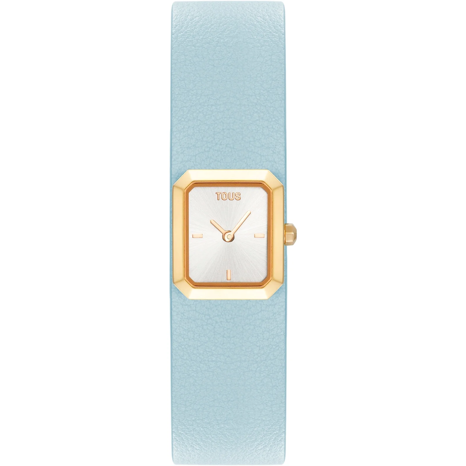 Analog Watch with blue leather and gold-colored steel bracelet TOUS KARAT EMERALD MINI - 1