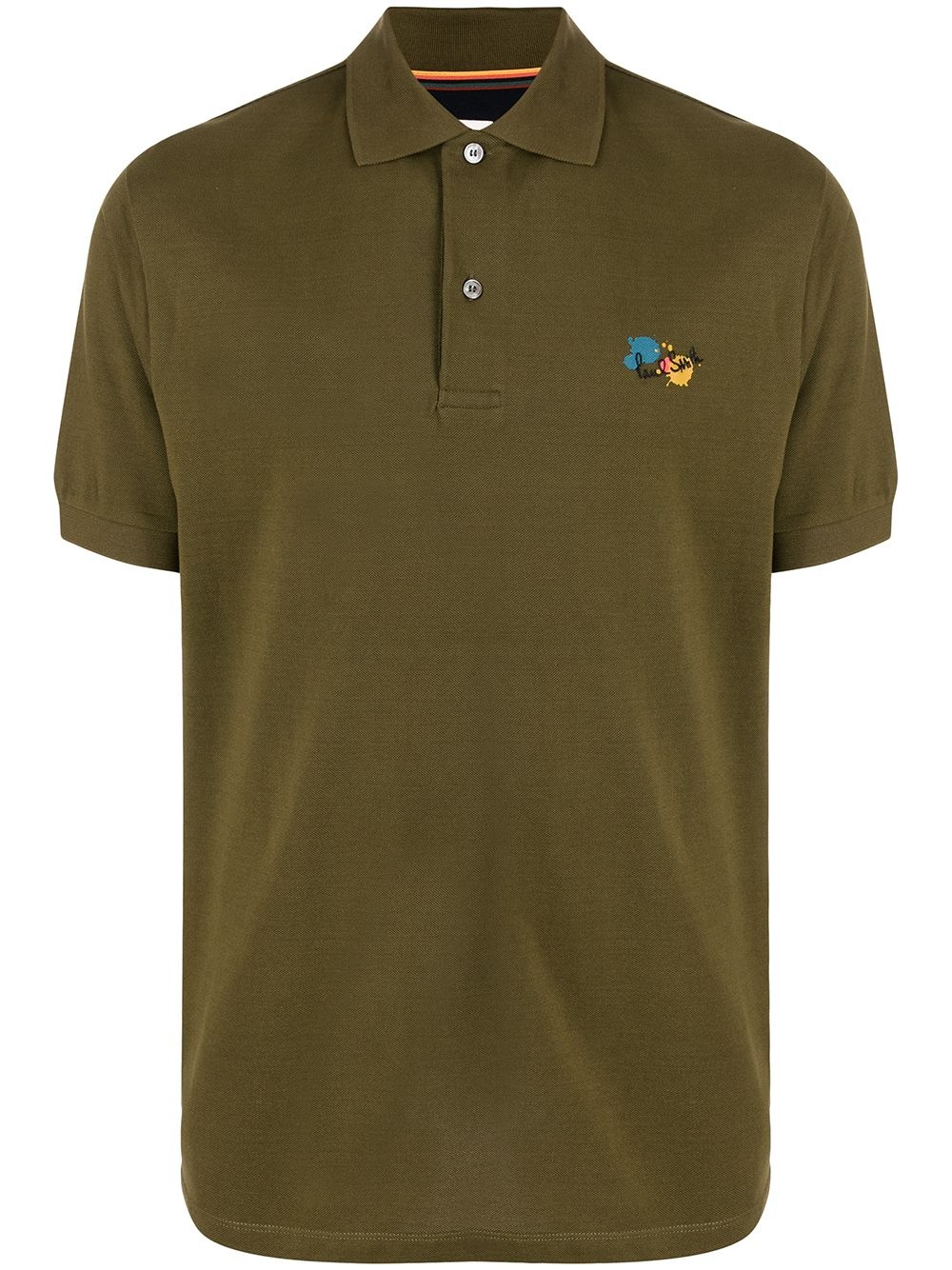 embroidered logo polo shirt - 1